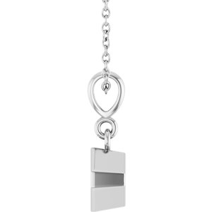 Sterling Silver 5x5 mm Asscher Solitaire 18" Necklace Mounting – image 6
