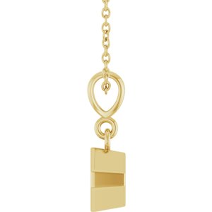 14K Yellow Gold 5x5 mm Asscher Solitaire 18" Necklace Mounting – image 6