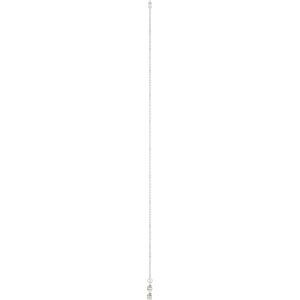 14K White Gold Natural Peridot 3-Stone Station 16-18" Necklace – image 3