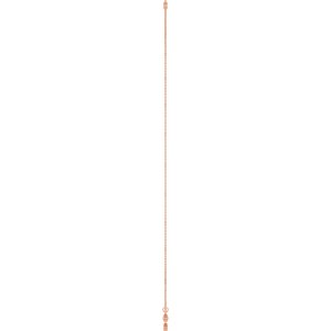 14K Rose Gold 3 mm Round 3-Stone Station 16-18" Necklace Mounting – image 6