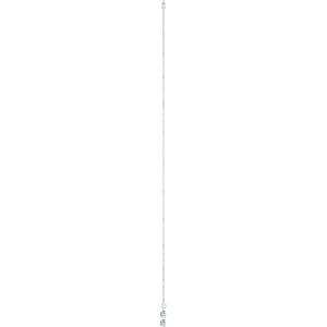 Platinum Lab-Grown Emerald 3-Stone Station 16-18" Necklace – image 3
