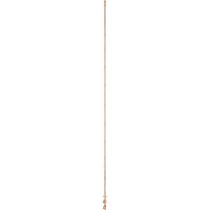 14K Rose Gold Natural London Blue Topaz 3-Stone Station 16-18" Necklace – image 3