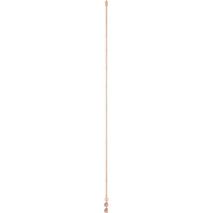 14K Rose Gold Lab-Grown Blue Sapphire 3-Stone Station 16-18" Necklace – image 3
