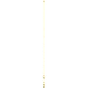 14K Yellow Gold Natural London Blue Topaz 5-Stone Station 16-18" Necklace – image 3