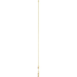 14K Yellow Gold Natural Amethyst 5-Stone Station 16-18" Necklace – image 3
