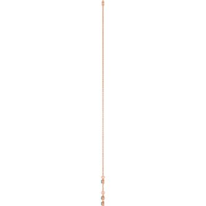 14K Rose Gold Natural London Blue Topaz 5-Stone Station 16-18" Necklace – image 3