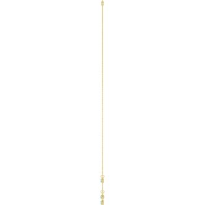 14K Yellow Gold Natural Blue Zircon 5-Stone Station 16-18" Necklace – image 3
