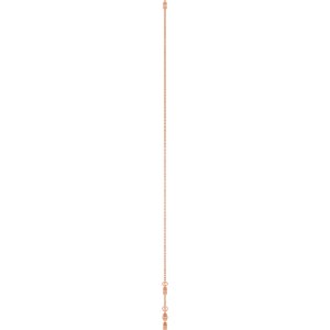 14K Rose Gold 3 mm Round 5-Stone Station 16-18" Necklace Mounting – image 6
