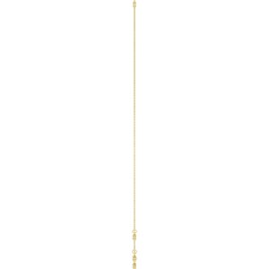 14K Yellow Gold 3 mm Round 5-Stone Station 16-18" Necklace Mounting – image 5