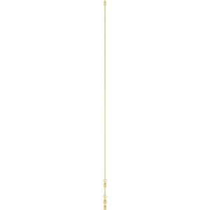 14K Yellow Gold 3 mm Round 5-Stone Station 16-18" Necklace Mounting – image 6