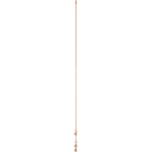 14K Rose Gold Lab-Grown Blue Sapphire 5-Stone Station 16-18" Necklace – image 3