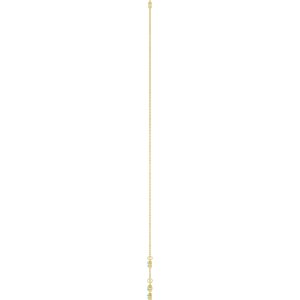14K Yellow Gold Natural Aquamarine 5-Stone Station 16-18" Necklace – image 3