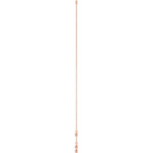 14K Rose Gold Natural Pink Tourmaline 5-Stone Station 16-18" Necklace – image 3