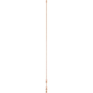 14K Rose Gold Natural Blue Zircon 5-Stone Station 16-18" Necklace – image 3