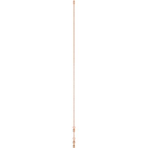 14K Rose Gold Natural Aquamarine 5-Stone Station 16-18" Necklace – image 3