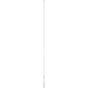 14K White Gold 3 mm Round 5-Stone Station 16-18" Necklace Mounting – image 6