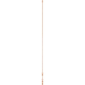 14K Rose Gold Lab-Grown Diamond 5-Stone Station 16-18" Necklace – image 3