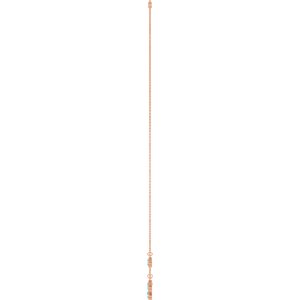 14K Rose Gold Natural Aquamarine 5-Stone Station 16-18" Necklace – image 3