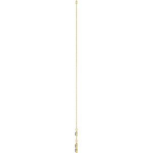 14K Yellow Gold Lab-Grown Blue Sapphire 5-Stone Station 16-18" Necklace – image 3