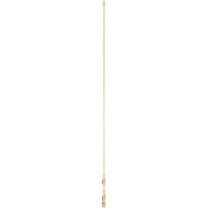 14K Yellow Gold Natural Amethyst 5-Stone Station 16-18" Necklace – image 3