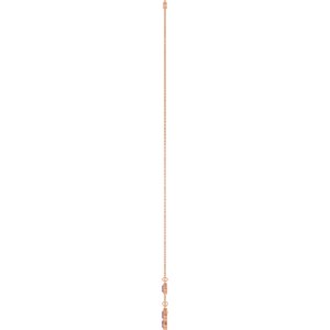 14K Rose Gold Natural Amethyst 5-Stone Station 16-18" Necklace – image 3