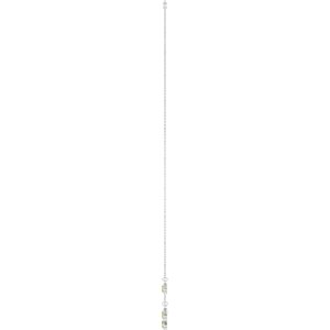 Platinum Natural Peridot 5-Stone Station 16-18" Necklace – image 3