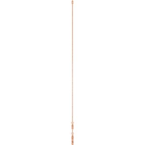 14K Rose Gold Natural Diamond 5-Stone Station 16-18" Necklace – image 3