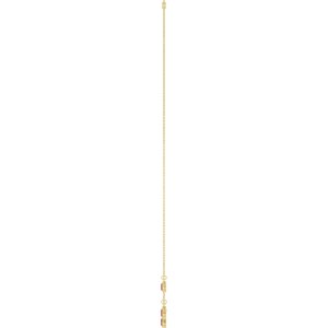 14K Yellow Gold Natural Mozambique Garnet 5-Stone Station 16-18" Necklace – image 3