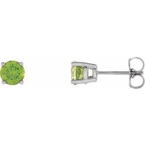 14K Yellow Gold 4 mm Lab-Grown Alexandrite Earrings – image 4