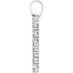 14K White Gold 2.5 mm Round Heart Pendant Mounting – image 5