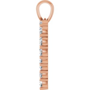 14K Rose Gold 2.5 mm Round Heart Pendant Mounting – image 5