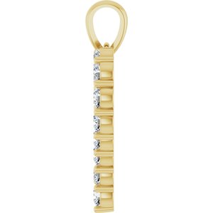 14K Yellow Gold 2.5 mm Round Heart Pendant Mounting – image 5