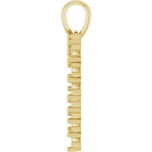 14K Yellow Gold 2.5 mm Round Heart Pendant Mounting – image 6
