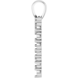 14K White Gold 2.5 mm Round Heart Pendant Mounting – image 6