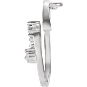 14K White Gold 1/2 Natural Diamond Journey Spiral Pendant