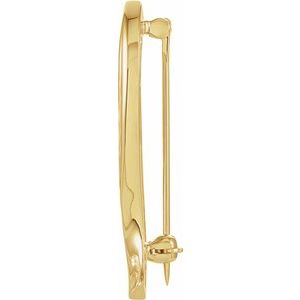10K Yellow Gold Freeform Brooch