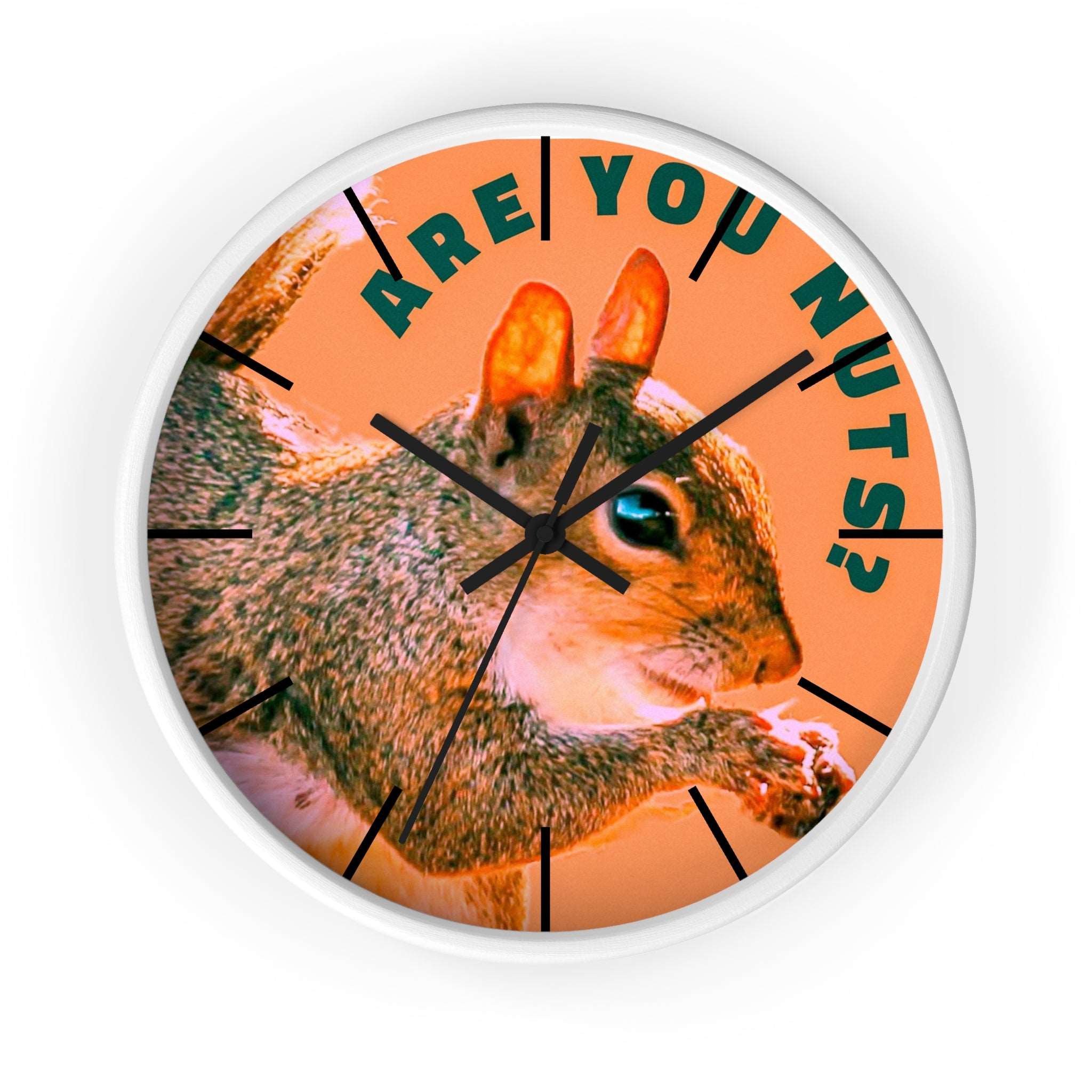 Are You Nuts? Squirrel Wall Clock