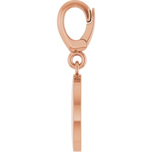 14K Rose Gold Engravable Disc Charm/Pendant – image 3