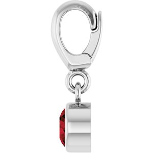 Sterling Silver Natural Mozambique Garnet Charm/Pendant – image 3