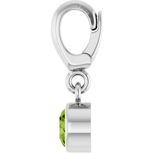Sterling Silver Natural Peridot Charm/Pendant – image 3