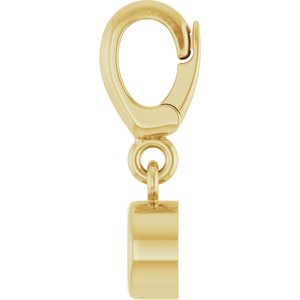 14K Yellow Gold 4 mm Round Bezel-Set Charm/Pendant Mounting – image 6