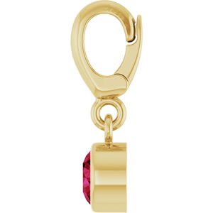 14K Yellow Gold Natural Ruby Charm/Pendant – image 3