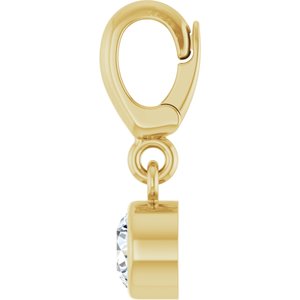 14K Yellow Gold 1/4 CT Lab-Grown Diamond Charm/Pendant – image 3