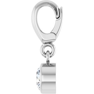Platinum 4 mm Round Bezel-Set Charm/Pendant Mounting – image 5
