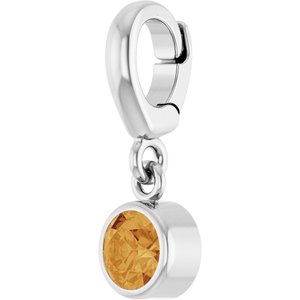 Platinum Natural Citrine Charm/Pendant – image 2