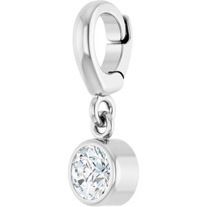 Sterling Silver 1/4 CT Natural Diamond Charm/Pendant – image 2