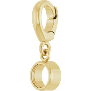 14K Yellow Gold 4 mm Round Bezel-Set Charm/Pendant Mounting – image 4