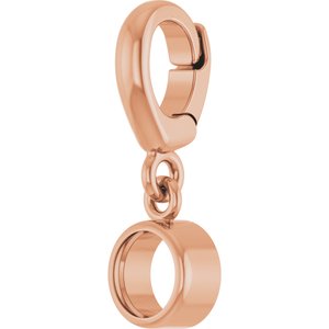 14K Rose Gold 4 mm Round Bezel-Set Charm/Pendant Mounting – image 4