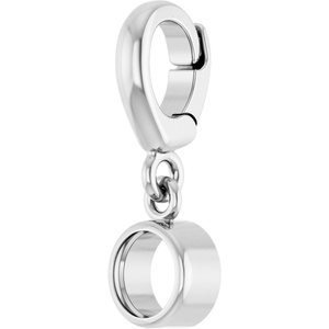 14K White Gold 4 mm Round Bezel-Set Charm/Pendant Mounting – image 4