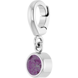Platinum Lab-Grown Alexandrite Charm/Pendant – image 2